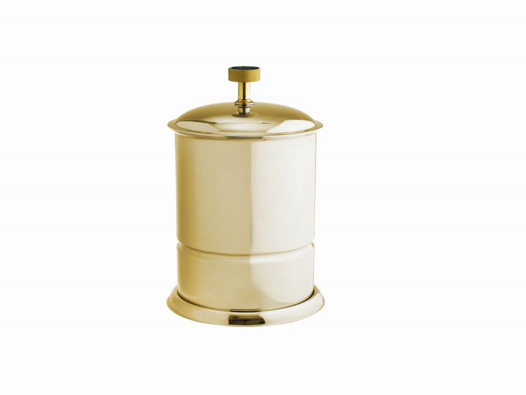 Мусорное ведро Boheme Royal Cristal 10927-G-B 21×21×29 см, цвет золото — Основное изображение