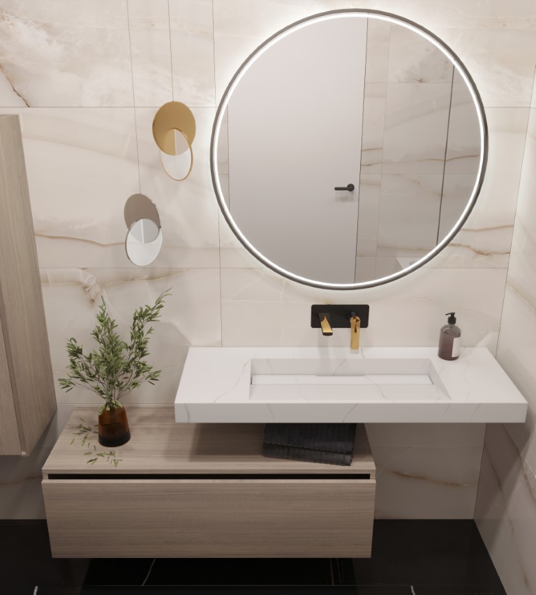 Раковина-моноблок Armadi Art Flat 859-120-CLCT 452×1210×80 мм — Основное изображение