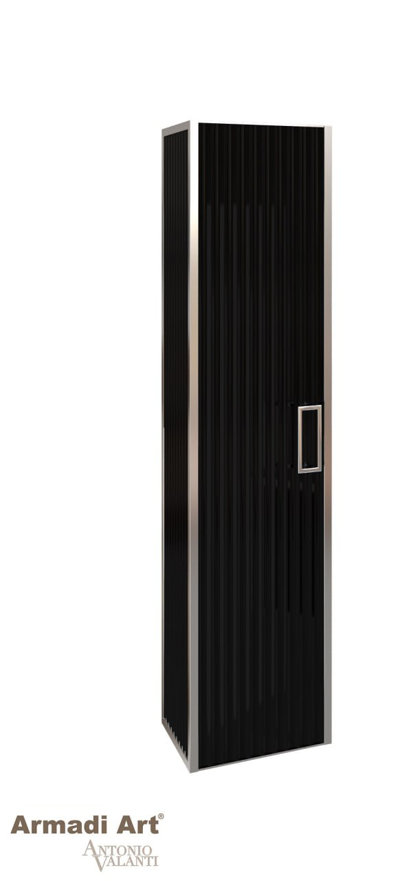 Пенал для ванной Armadi Art Monaco 868-BCR 30×35×148 см, цвет черный матовый — Основное изображение