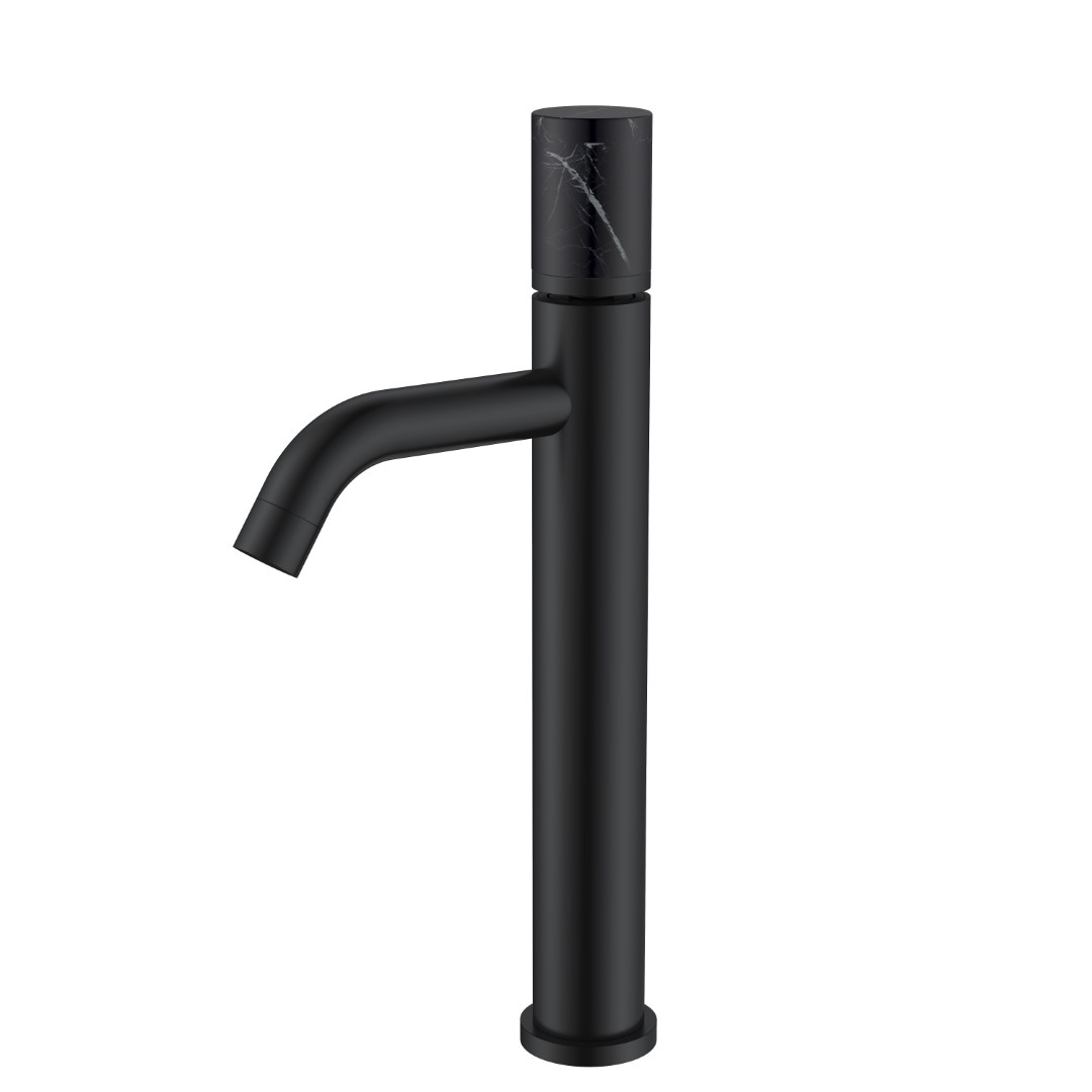 Смеситель для раковины-чаши Boheme Stick 122-B-MR-B 160×45×331 мм, цвет черный матовый — Основное изображение