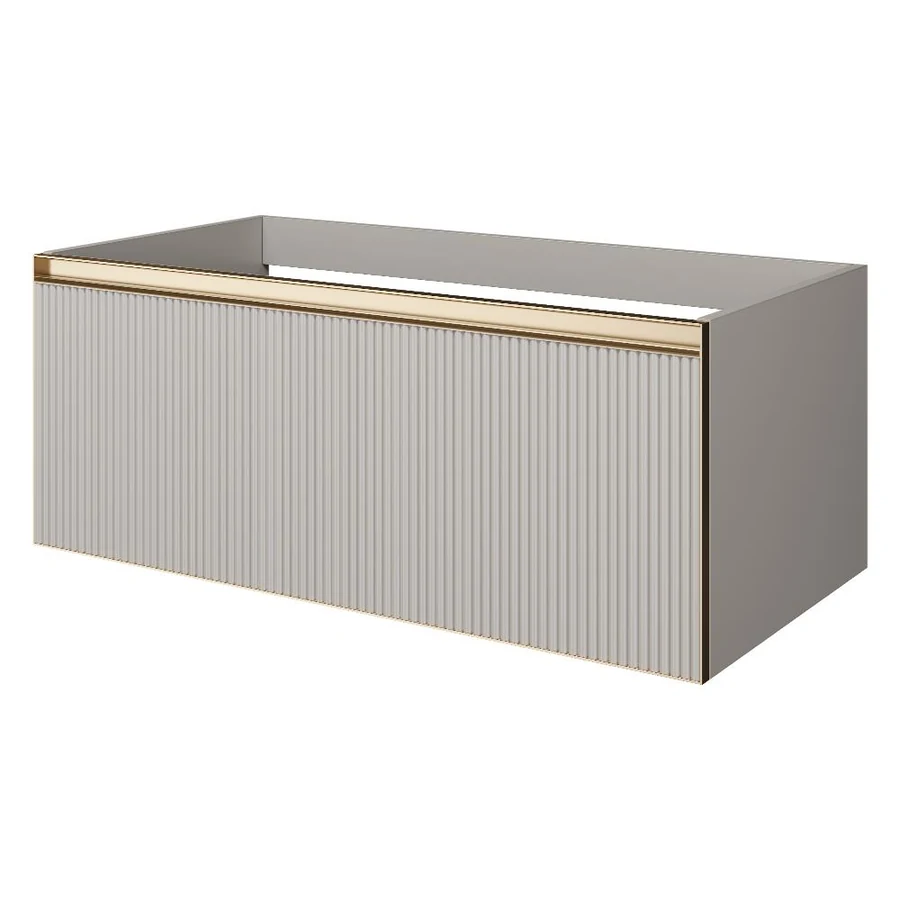 Тумба для ванной Armadi Art Quatro 790-M1-100-CM-RIB-MG-LED 100×40 см