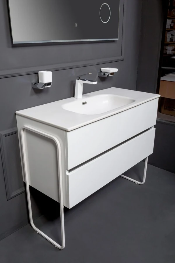 Тумба для ванной Armadi Art Vallessi 837-100-W 100×46×53 см, цвет белый матовый