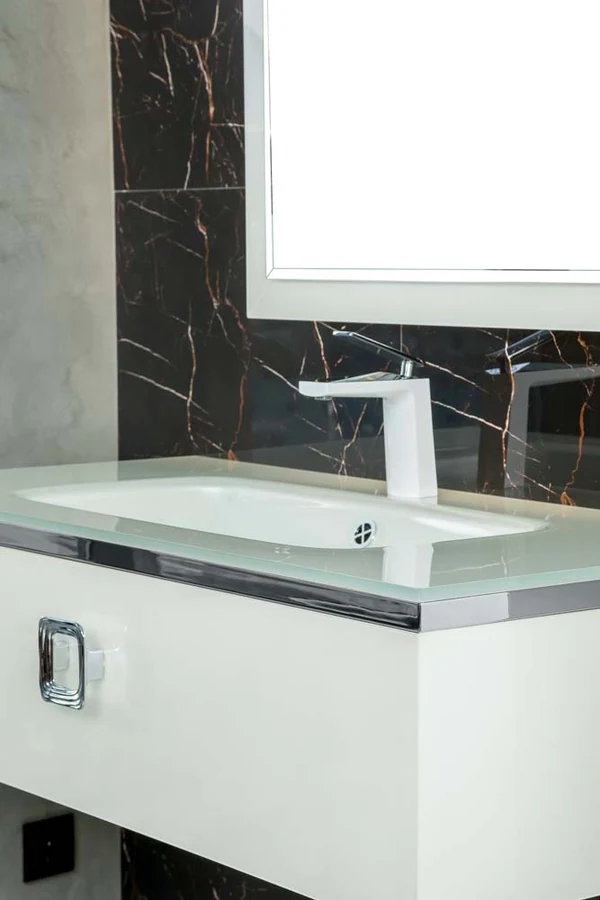 Консоль для раковины Armadi Art Lucido 771-080-CR 84×54×6 см, цвет хром