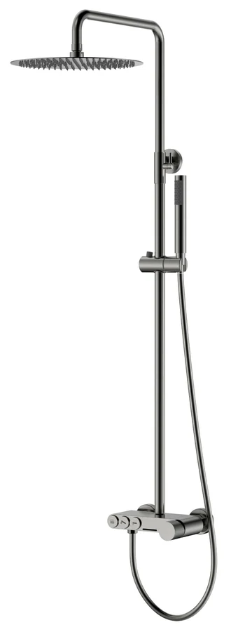 Душевая стойка Boheme Stick 128-SGM.2 570×185×1090 мм, цвет графитовый глянцевый