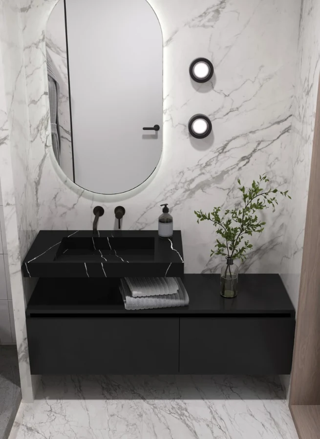 Раковина-моноблок Armadi Art Flat 859-080-NM 452×810×80 мм