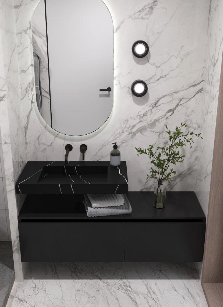 Раковина-моноблок Armadi Art Flat 859-080-NM 452×810×80 мм — Основное изображение