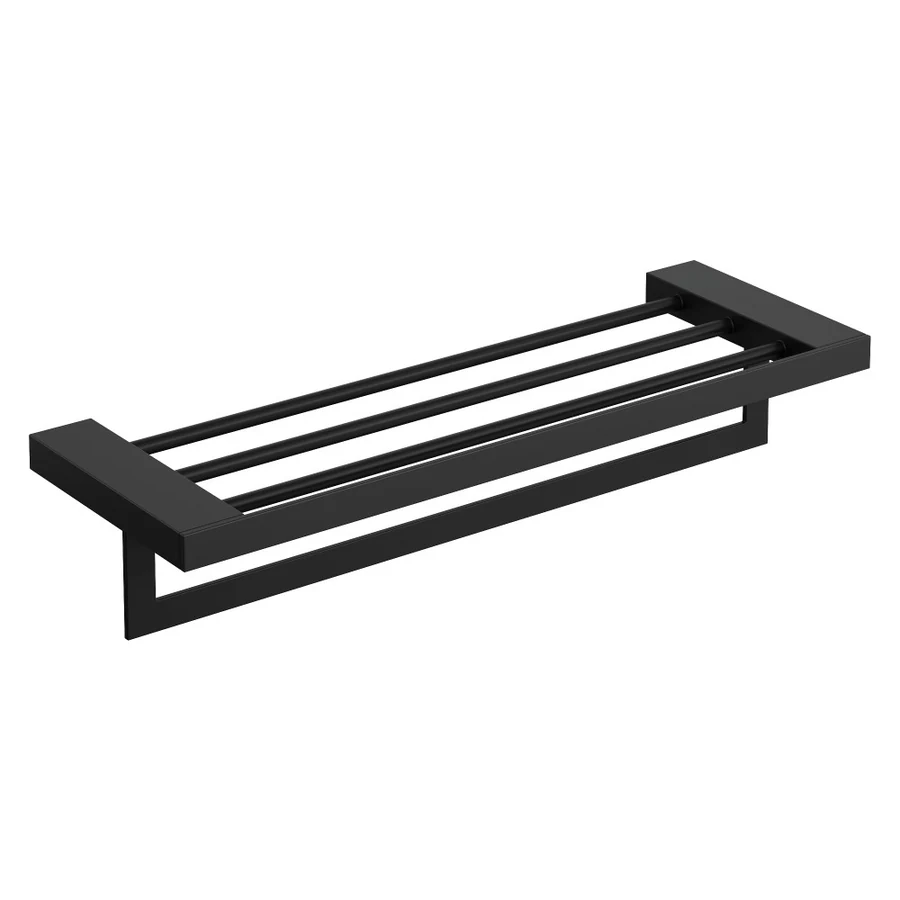 Держатель для полотенец Boheme Qubic 10737-B, цвет черный матовый