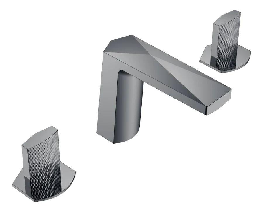Смеситель для раковины Boheme Venturo 150-SGM-TOUCH 197×352×165 мм, цвет графитовый глянцевый