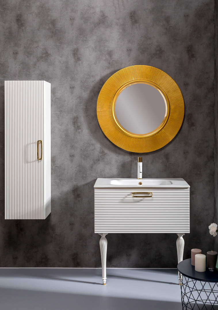 Пенал для ванной Armadi Art Vallessi Avantgarde 845-WG 350×280×1200 мм, цвет белый матовый — Основное изображение