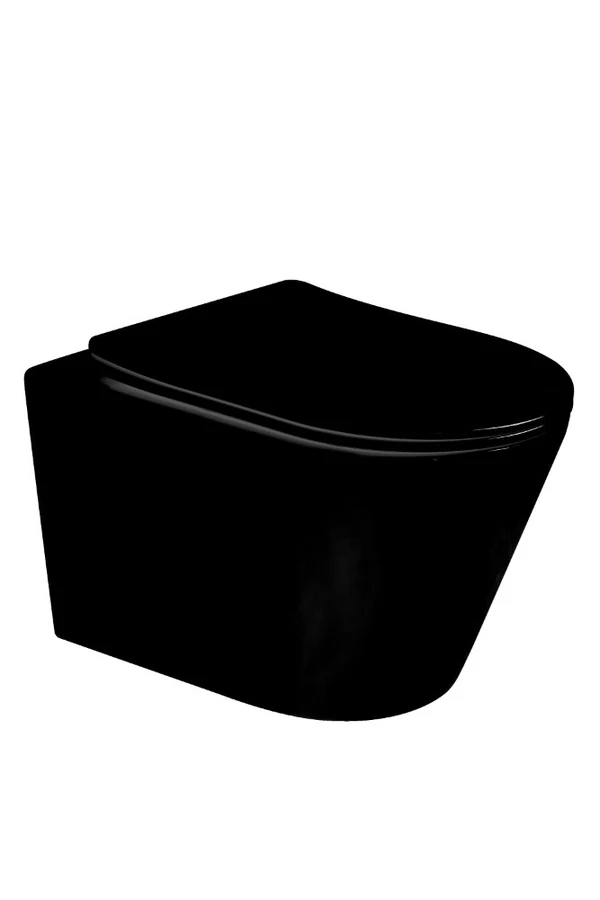Унитаз подвесной Boheme Avva 973-SET-B 36×53×36 см, цвет черный матовый