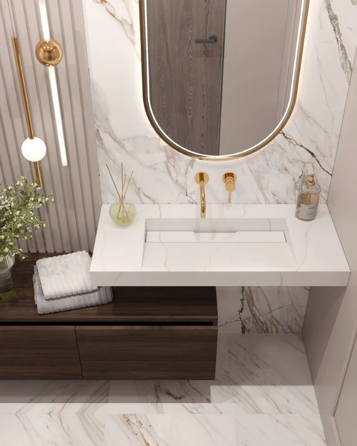 Раковина-моноблок Armadi Art Flat 859-100-CLCT 452×1010×80 мм