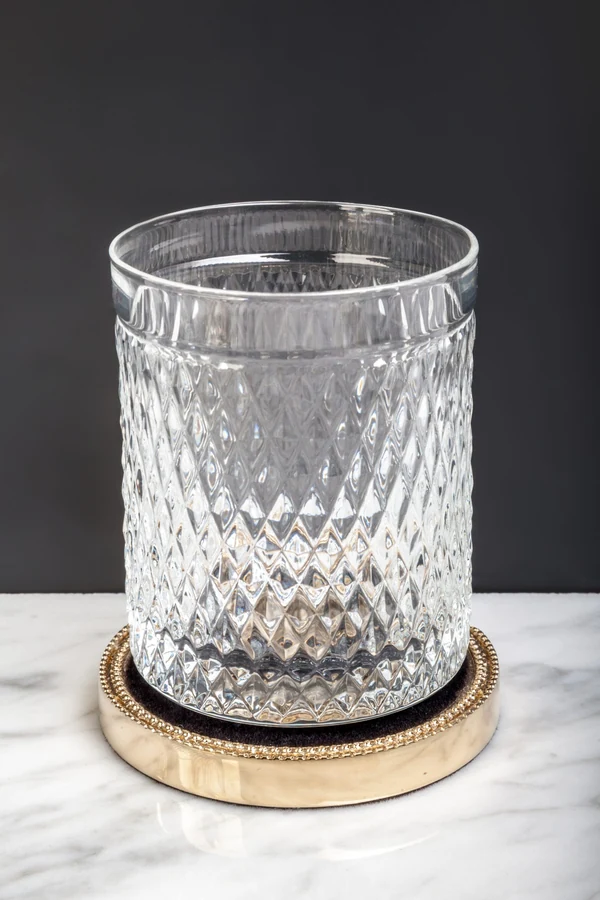 Стакан для ванной Boheme Murano Cristal 10218 8×8×10 см, цвет золото