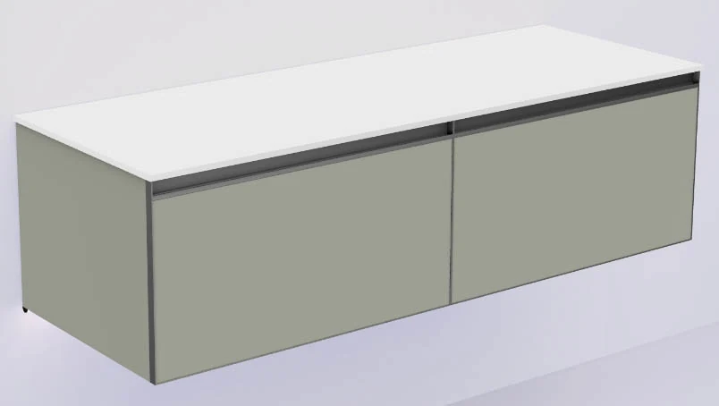 Тумба для ванной Armadi Art Quatro 790-M2-140(70+70)-L-A-LED 140×40 см