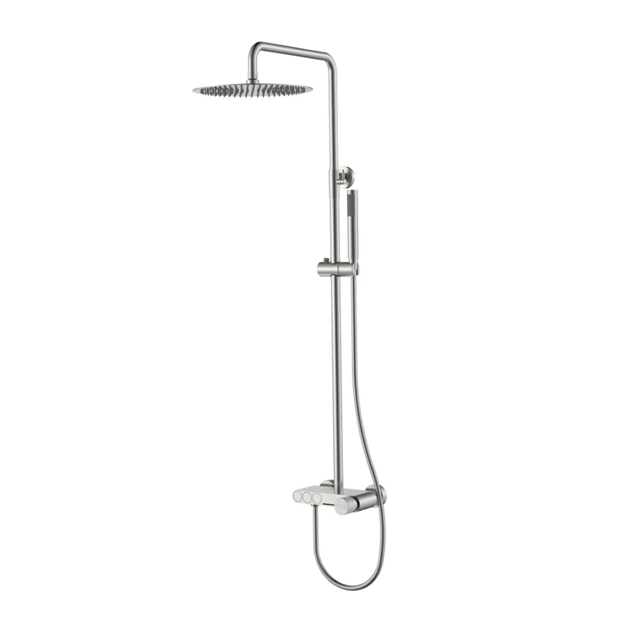 Душевая стойка Boheme Stick 128-NB-MR-GR 570×185×1090 мм, цвет никель