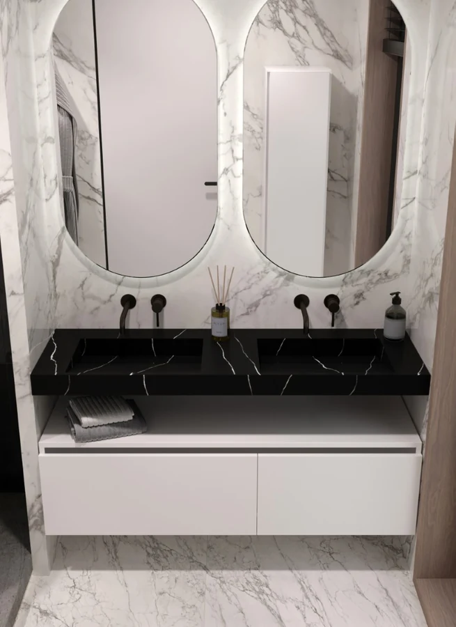 Раковина-моноблок Armadi Art Flat 859-140-NM 452×1410×80 мм
