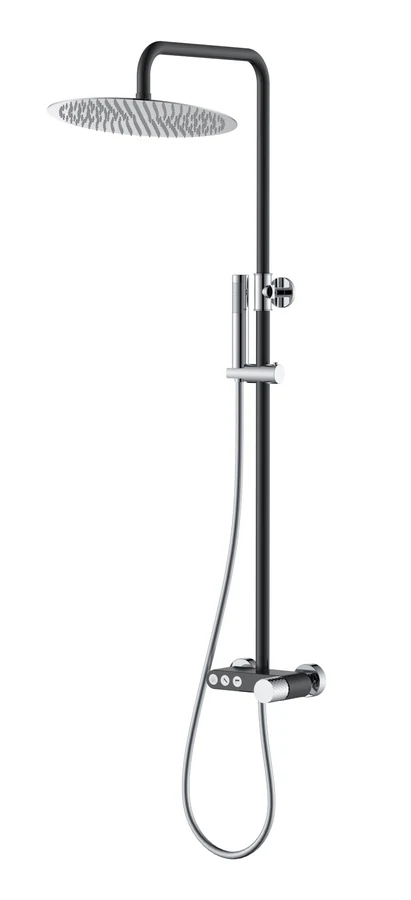 Душевая стойка Boheme Stick 128-BCR 570×185×1090 мм, цвет черный матовый