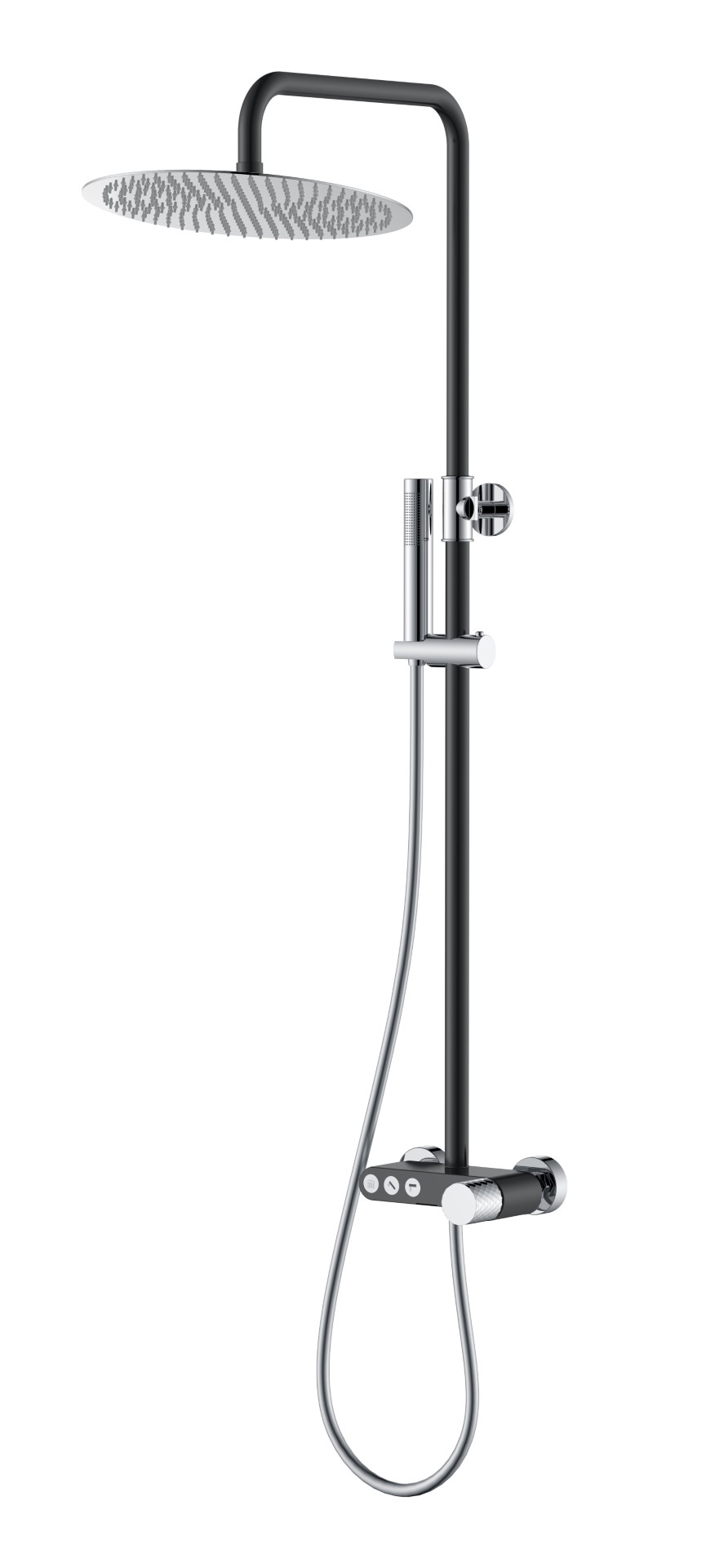 Душевая стойка Boheme Stick 128-BCR 570×185×1090 мм, цвет черный матовый — Основное изображение