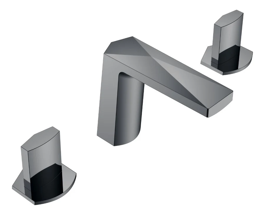 Смеситель для раковины Boheme Venturo 150-SGM-ICE 197×352×165 мм, цвет графитовый глянцевый