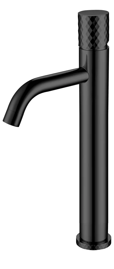 Смеситель для раковины-чаши Boheme Stick 122-BB 160×45×331 мм, цвет черный матовый