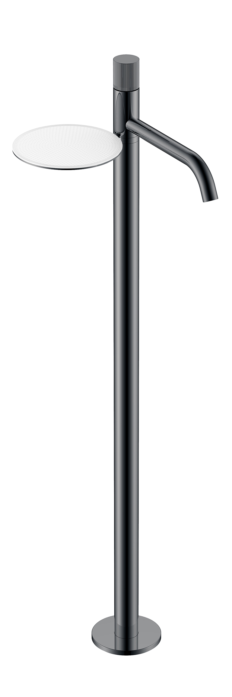Смеситель для напольной раковины Boheme Stick 120-SGM.3, цвет графитовый глянцевый — Основное изображение