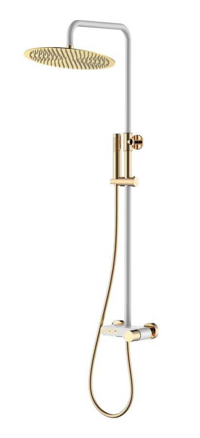 Душевая стойка Boheme Stick 128-WG 570×185×1090 мм, цвет белый глянцевый