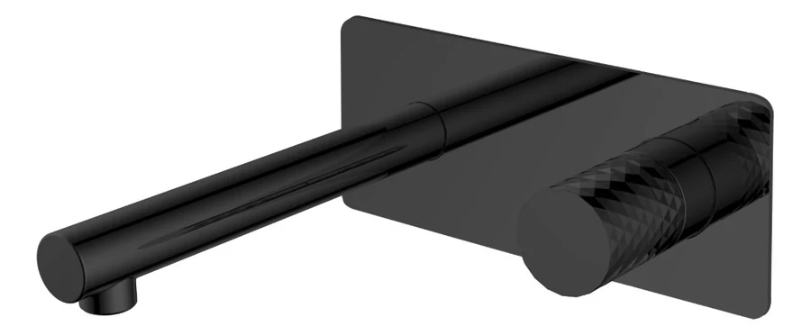 Смеситель встраиваемый Boheme Stick 125-BB 202×230×100 мм, цвет черный матовый