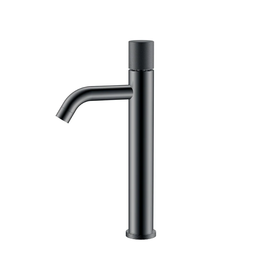 Смеситель для раковины-чаши Boheme Stick 122-SGM.4 160×45×331 мм, цвет графитовый глянцевый