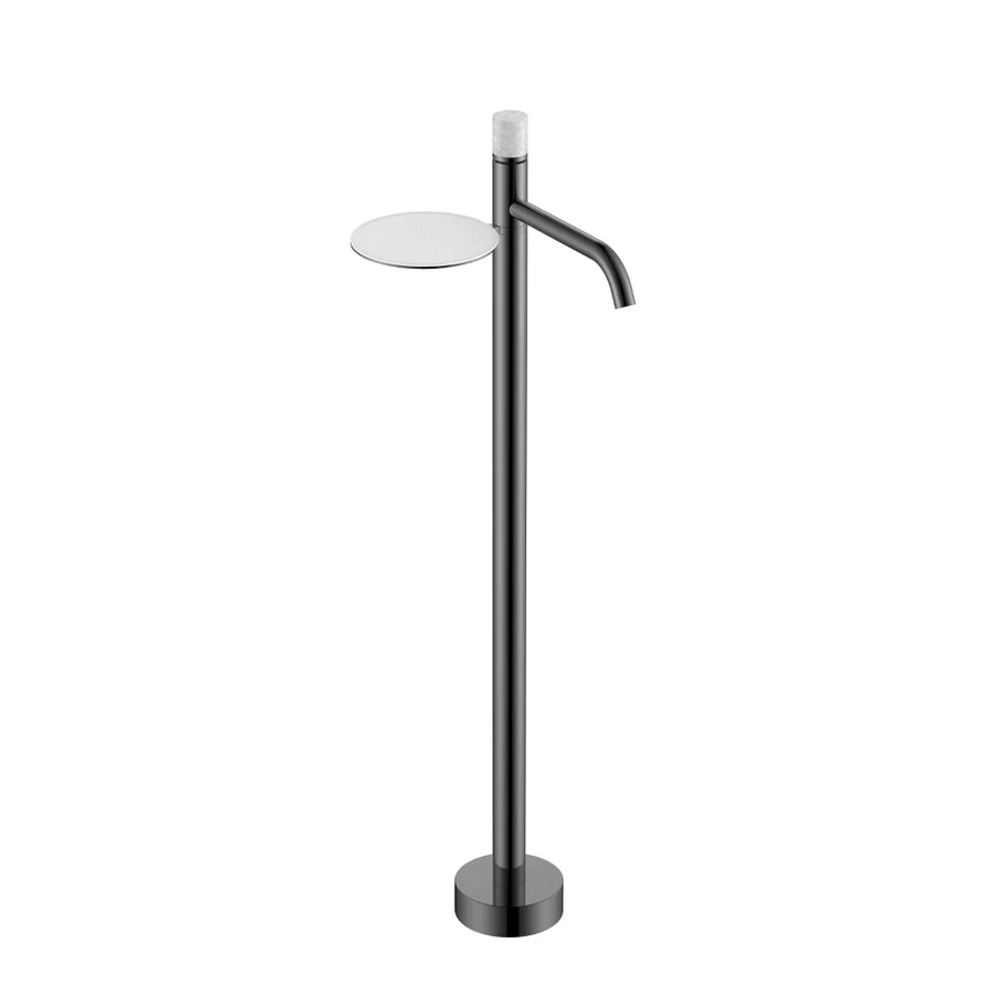 Смеситель для напольной раковины Boheme Stick 120-SGM-MR-GR, цвет графитовый глянцевый