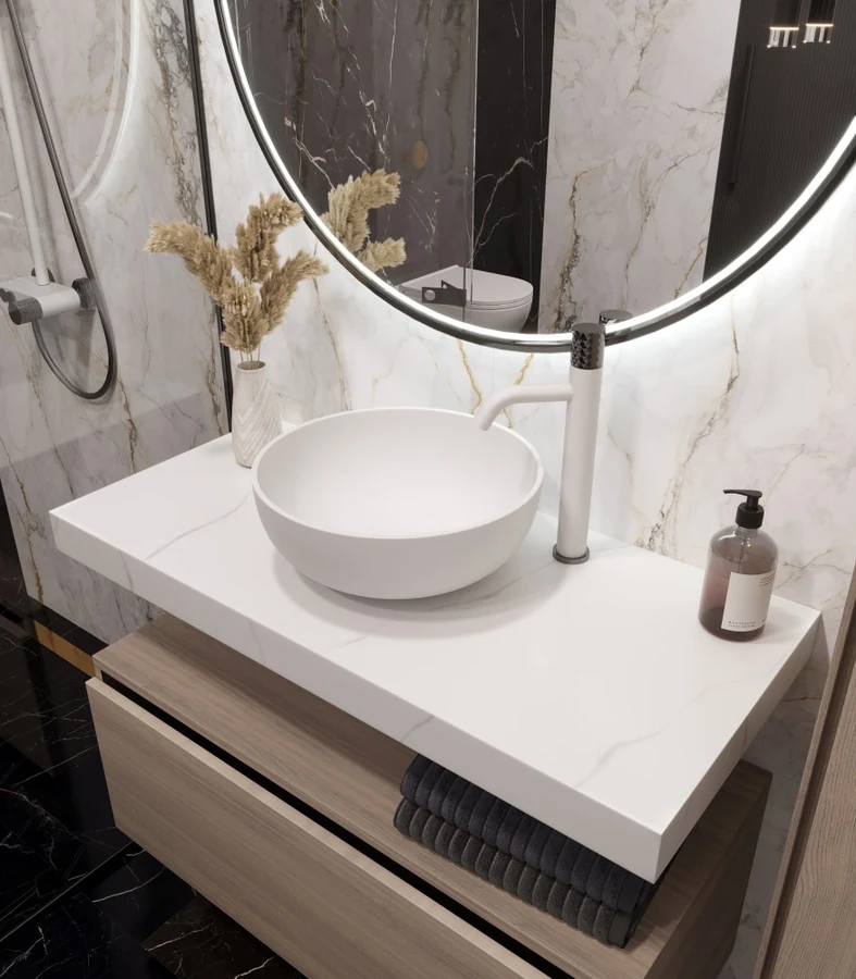 Столешница для ванной Armadi Art Flat 869-100-CLCT 101×46×7 см