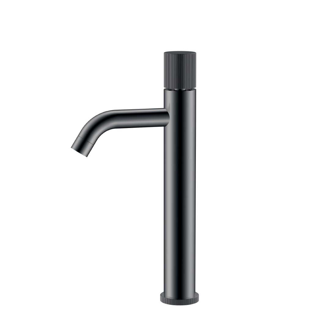 Смеситель для раковины-чаши Boheme Stick 122-SGM.3 160×45×331 мм, цвет графитовый глянцевый — Основное изображение