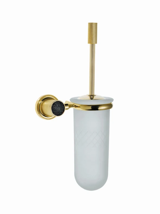 Ёршик для унитаза Boheme Royal Cristal 10933-G-B 15×2×8 см, цвет золото