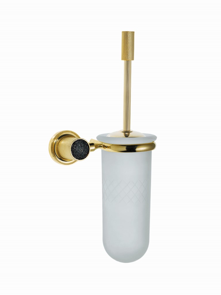 Ёршик для унитаза Boheme Royal Cristal 10933-G-B 15×2×8 см, цвет золото — Основное изображение