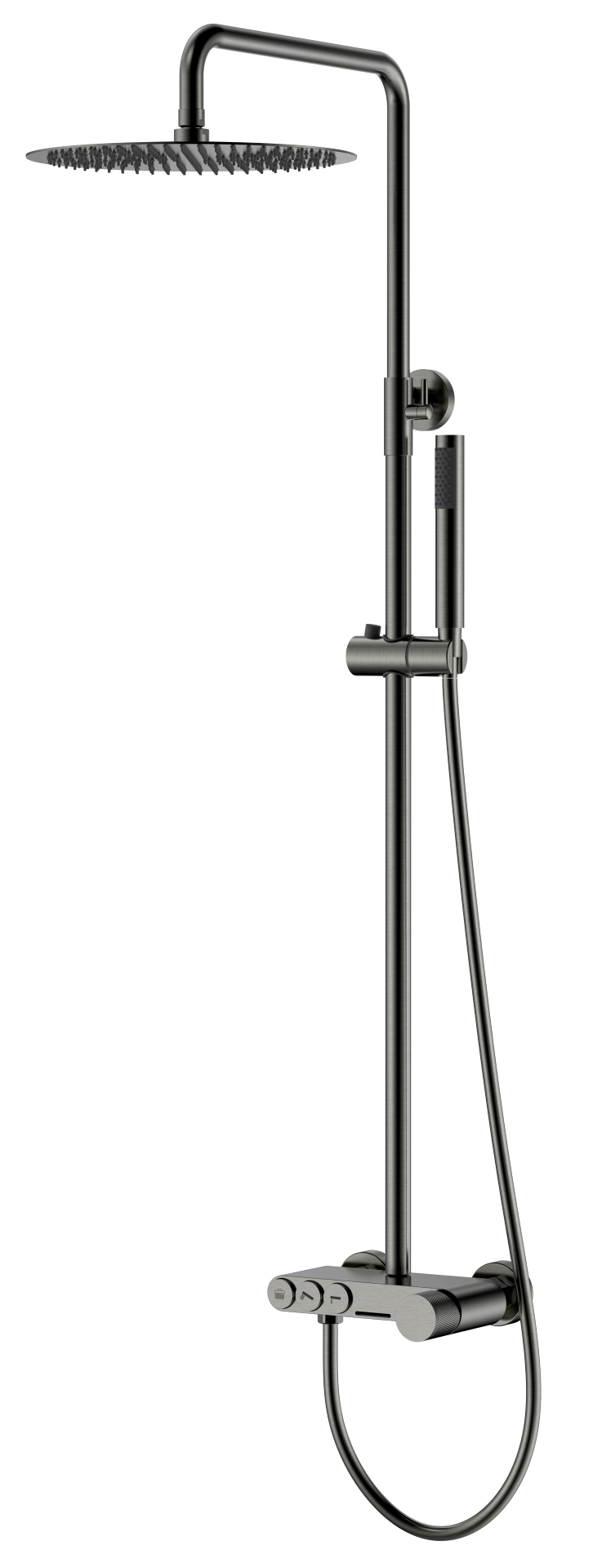Душевая стойка Boheme Stick 128-GM.2 570×185×1090 мм, цвет графитовый — Основное изображение