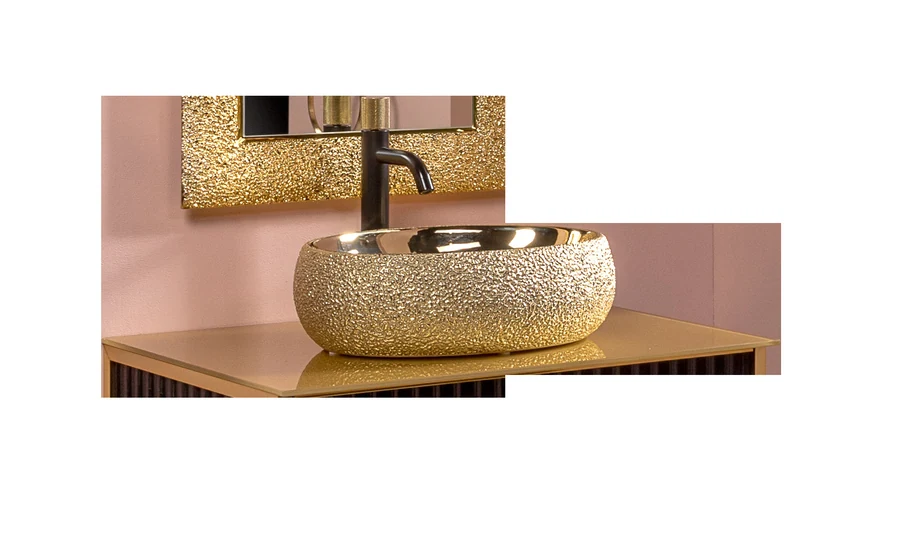 Столешница для ванной Armadi Art Monaco 853-080-G 810×520×8 мм, цвет золото