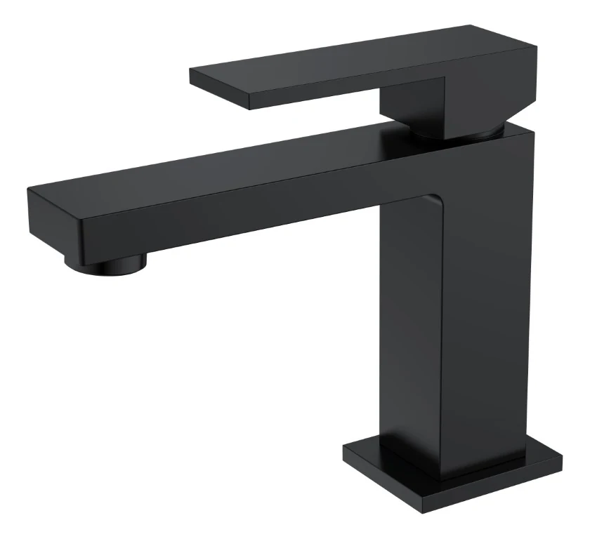 Смеситель для раковины Boheme Qubic 471-B 160×48×148 мм, цвет черный матовый