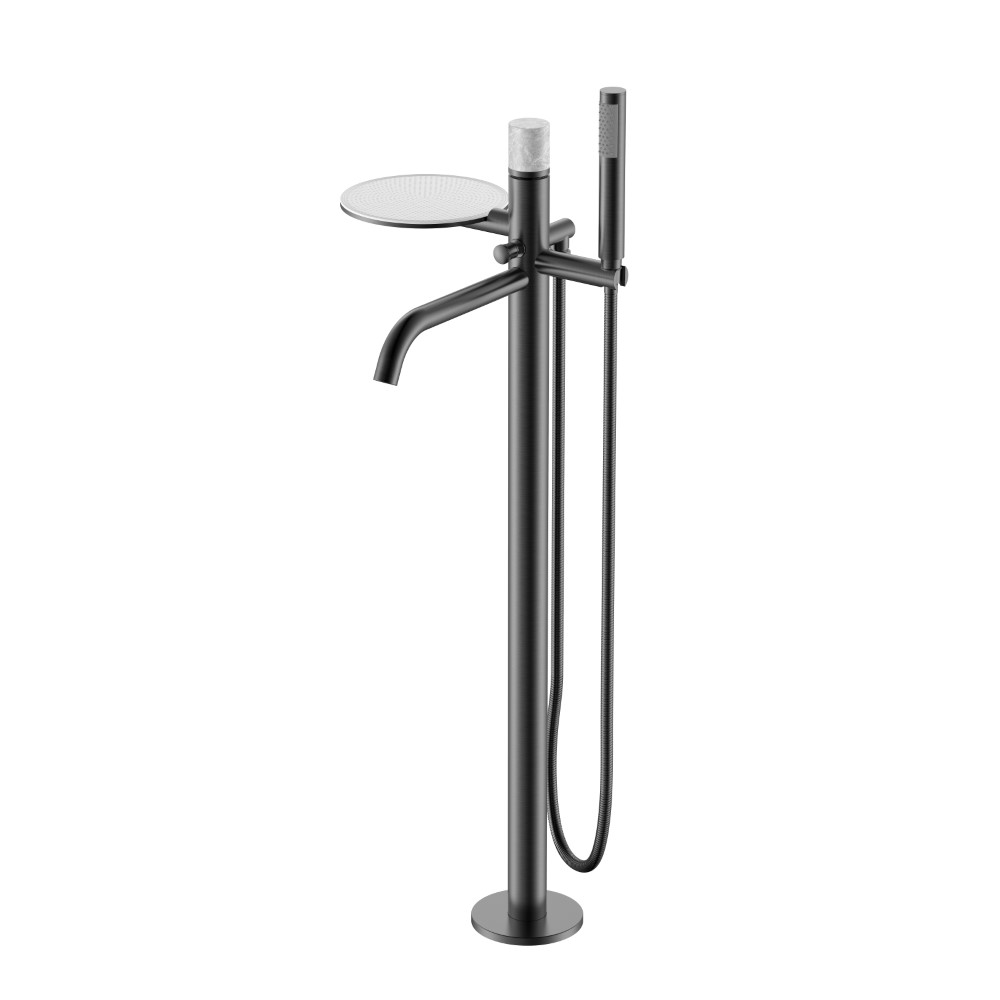 Смеситель для ванны напольный Boheme Stick 129-GM-MR-GR 330×320×986 мм, цвет графитовый — Основное изображение
