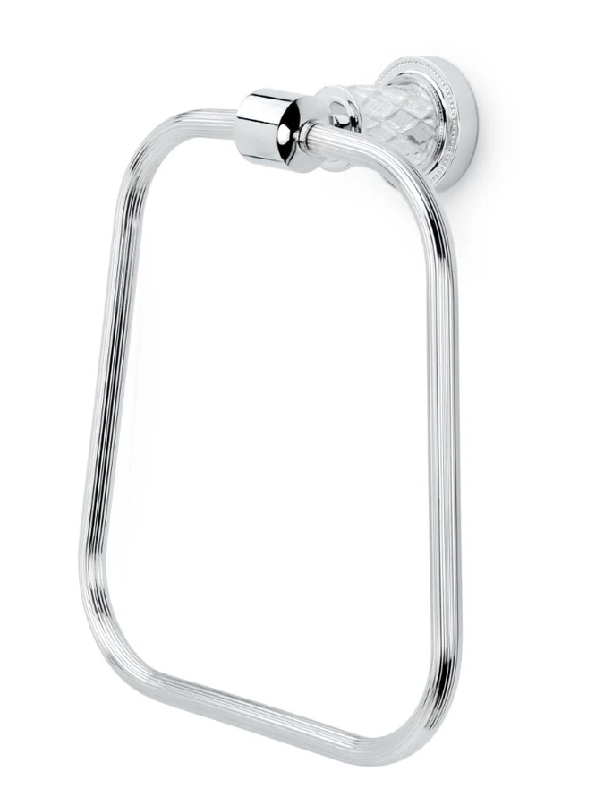 Держатель для полотенец Boheme Murano Cristal 10905-CRST-CH 205×95×285 мм, цвет хром