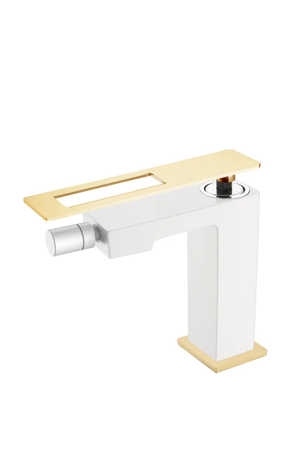 Смеситель для биде Boheme Q 146-WG 180×55×162 мм, цвет белый глянцевый