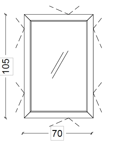 Зеркало Armadi Art Lucido 567-BB 105×70×4 см, цвет бронза