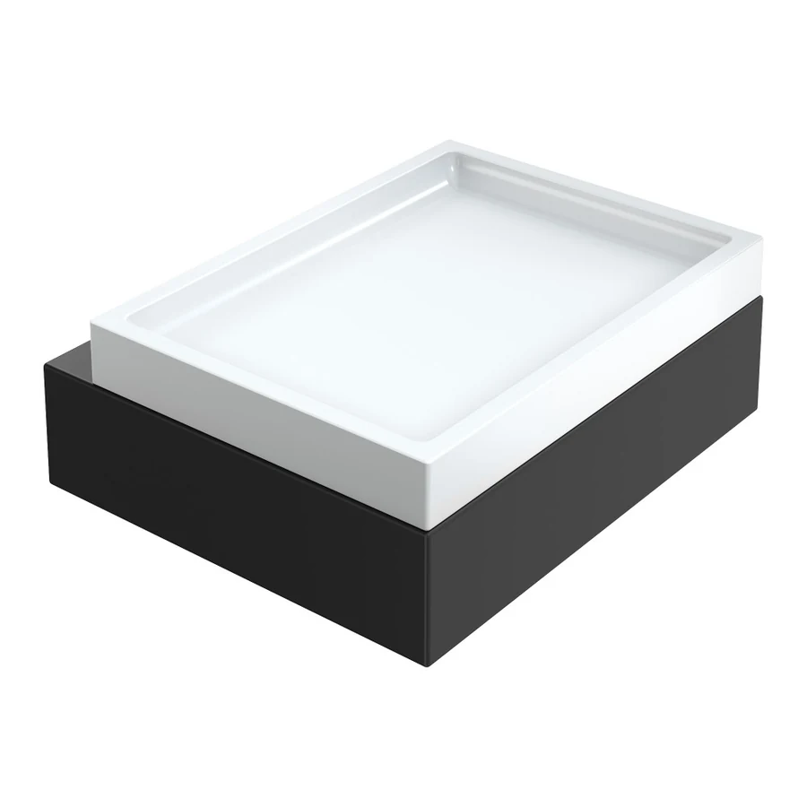 Мыльница Boheme Qubic 10723-B, цвет черный матовый