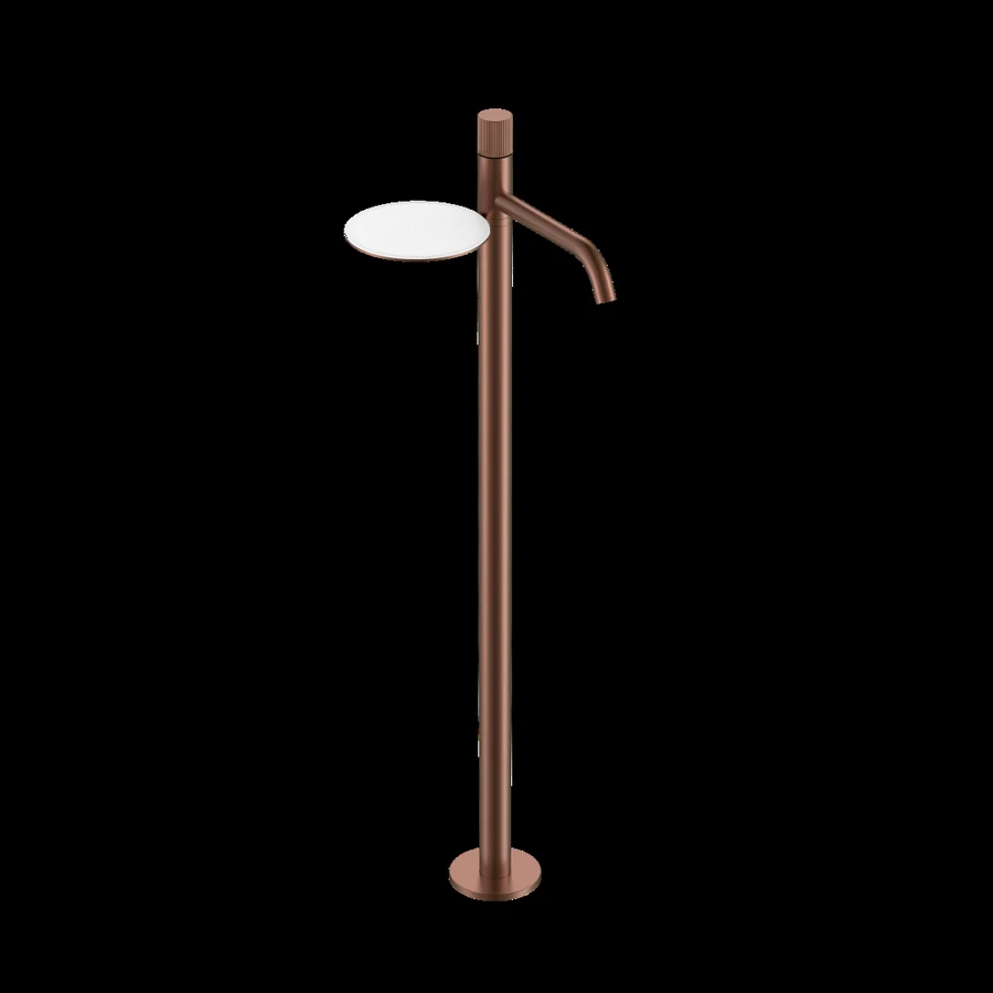 Смеситель для напольной раковины Boheme Stick 120-BRB.3 258×214×1154 мм, цвет бронза брашированная