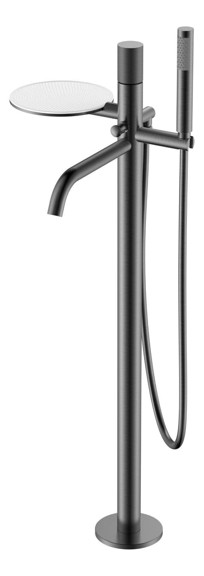 Смеситель для ванны напольный Boheme Stick 129-GM.2 330×320×986 мм, цвет графитовый — Основное изображение