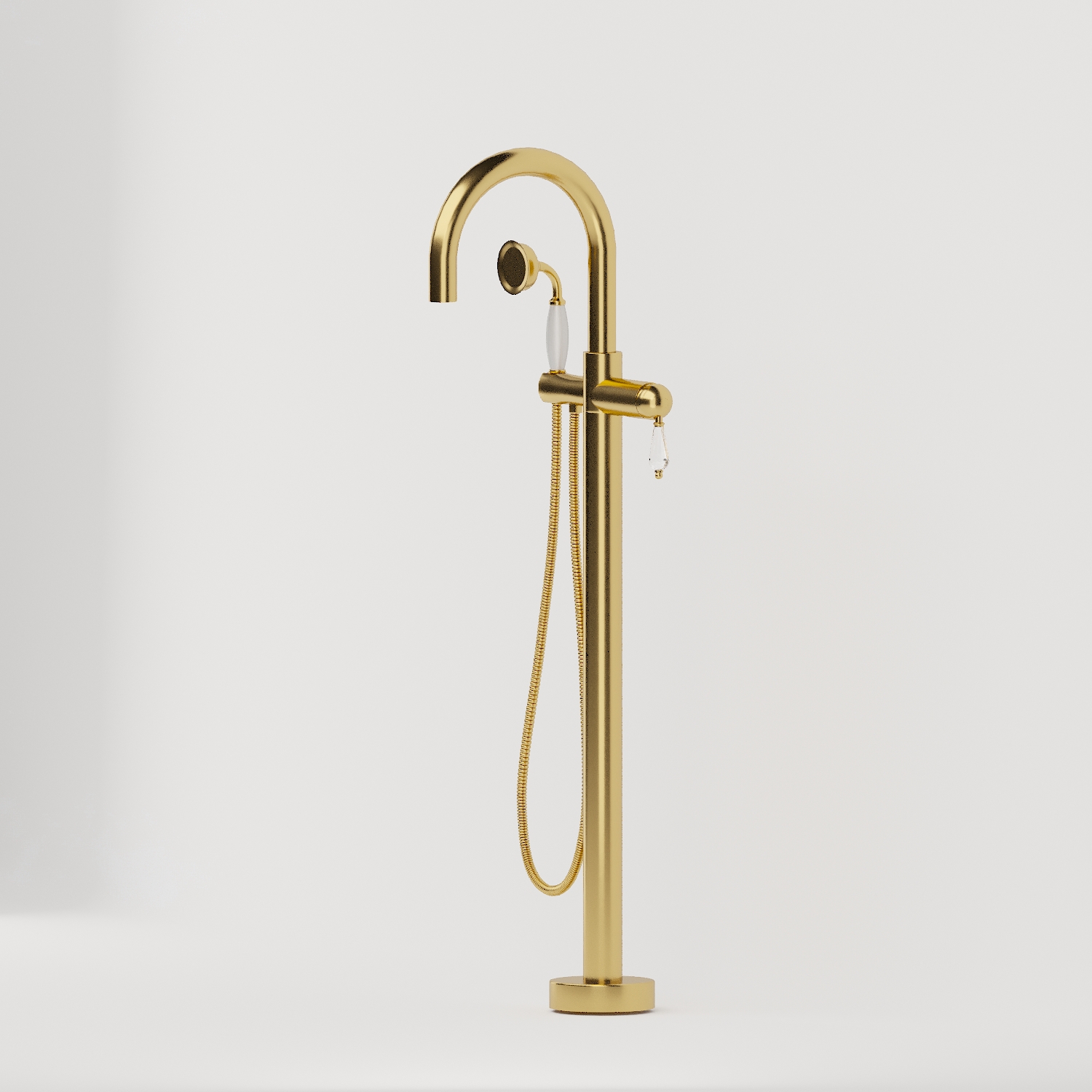 Смеситель для ванны напольный Boheme Imperiale 289-SW 26×105×16 см, цвет золото — Основное изображение