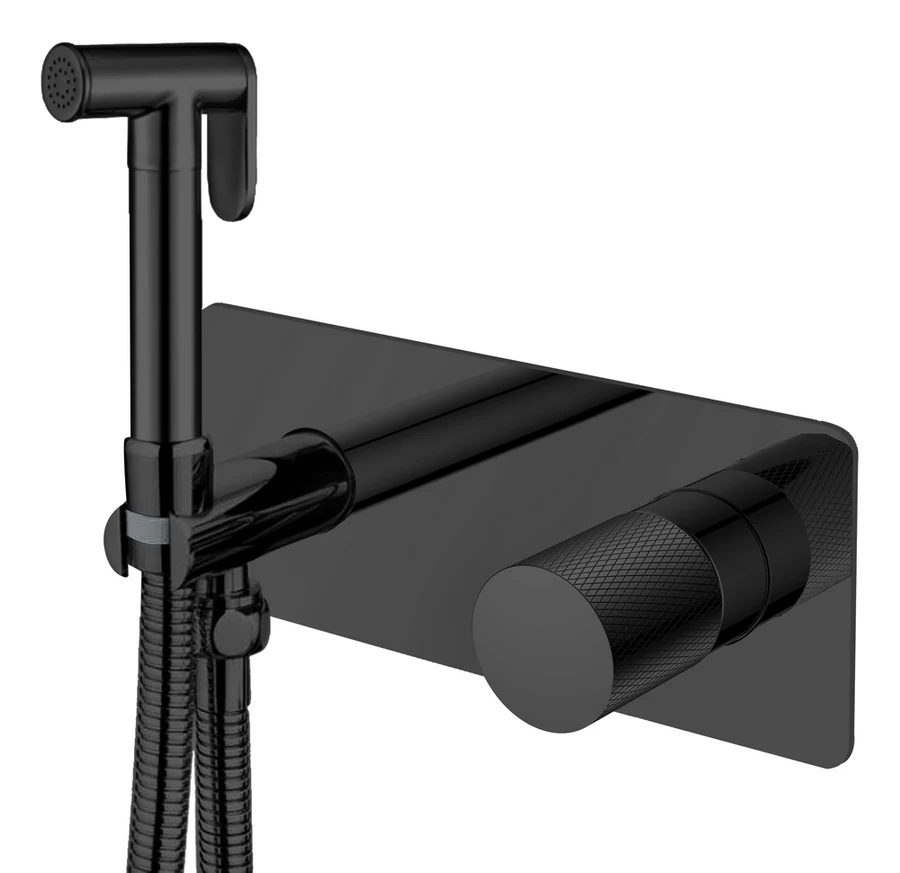 Гигиенический душ Boheme Stick 127-BB.2 203×230×100 мм, цвет черный матовый