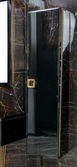 Пенал для ванной Armadi Art Lucido 772-GB 150×40×35 см, цвет черный матовый — Основное изображение
