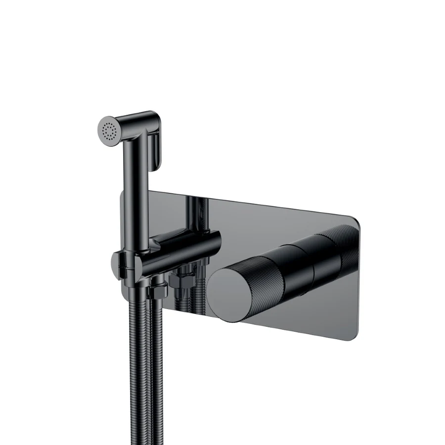 Гигиенический душ Boheme Stick 127-SGM.4 203×230×100 мм, цвет графитовый глянцевый