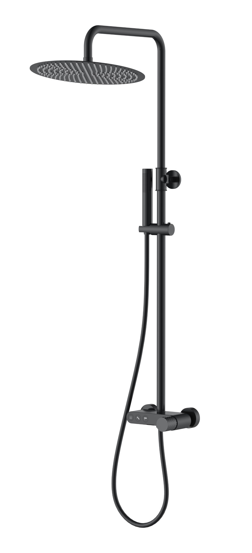 Душевая стойка Boheme Stick 128-BB 570×185×1090 мм, цвет черный матовый — Основное изображение