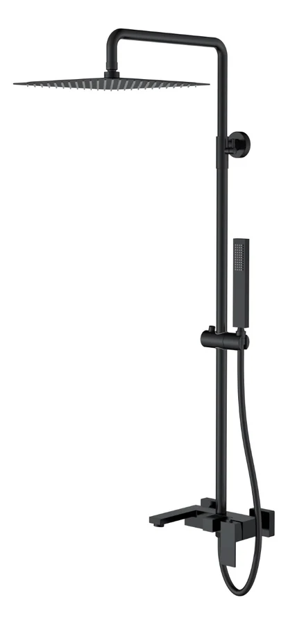 Душевая стойка Boheme Qubic 478-B 197×209×1320 мм, цвет черный матовый