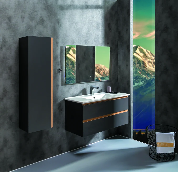 Тумба для ванной Armadi Art Capolda 849-100-A 97×45×48 см, цвет графитовый