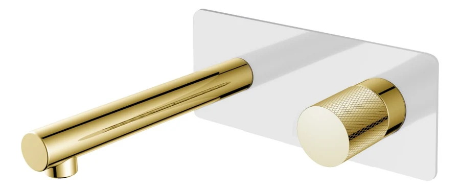 Смеситель встраиваемый Boheme Stick 125-WG.2 202×230×100 мм, цвет белый глянцевый